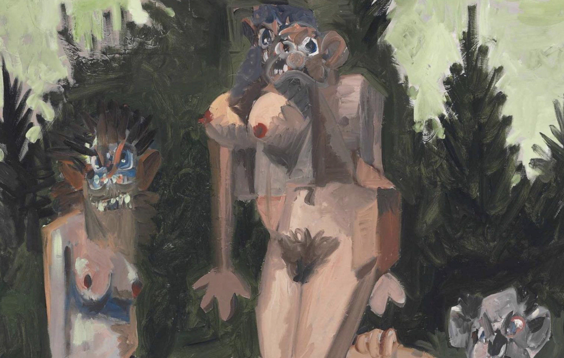 GEORGE CONDO, THREE FIGURES IN A GARDEN, 2006